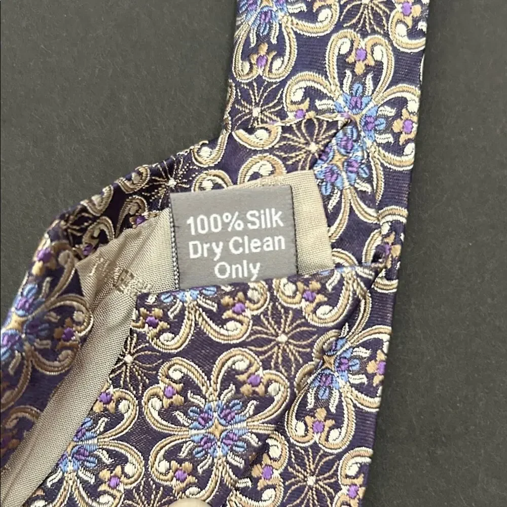 Hickey Freeman Multicolored Woven Floral Tie, 100% Silk
